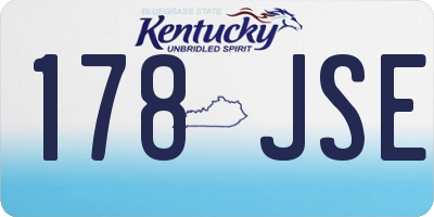 KY license plate 178JSE