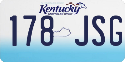 KY license plate 178JSG