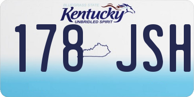 KY license plate 178JSH