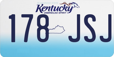 KY license plate 178JSJ