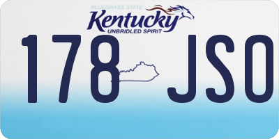 KY license plate 178JSO
