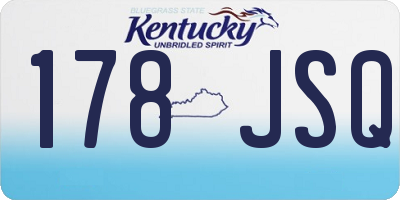 KY license plate 178JSQ