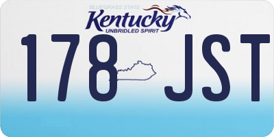 KY license plate 178JST