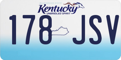 KY license plate 178JSV