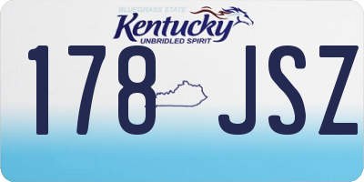 KY license plate 178JSZ