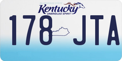 KY license plate 178JTA
