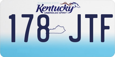 KY license plate 178JTF