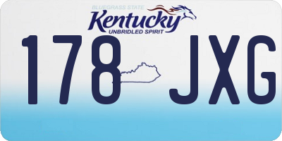 KY license plate 178JXG