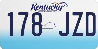KY license plate 178JZD