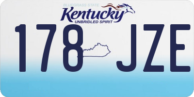 KY license plate 178JZE