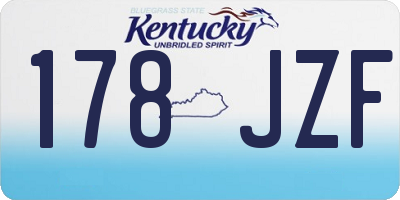 KY license plate 178JZF