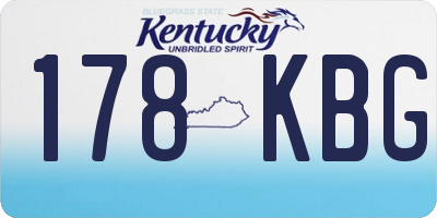 KY license plate 178KBG