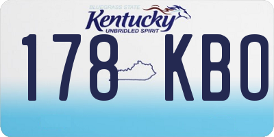 KY license plate 178KBO
