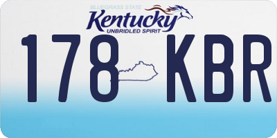 KY license plate 178KBR