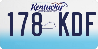 KY license plate 178KDF