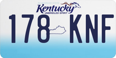 KY license plate 178KNF