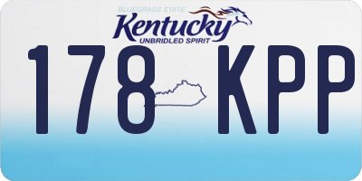 KY license plate 178KPP