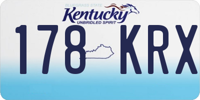KY license plate 178KRX