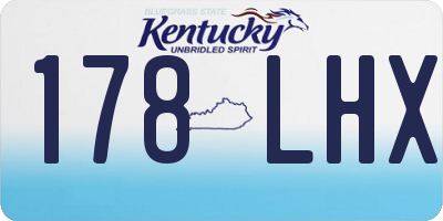 KY license plate 178LHX