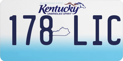 KY license plate 178LIC