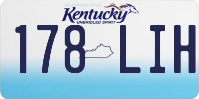 KY license plate 178LIH