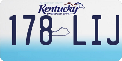 KY license plate 178LIJ