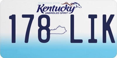 KY license plate 178LIK