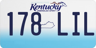KY license plate 178LIL