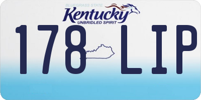 KY license plate 178LIP