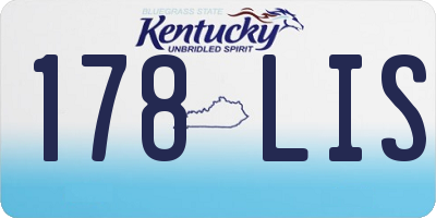 KY license plate 178LIS