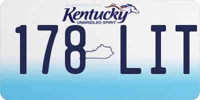 KY license plate 178LIT