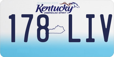 KY license plate 178LIV