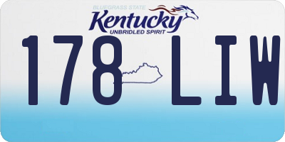 KY license plate 178LIW