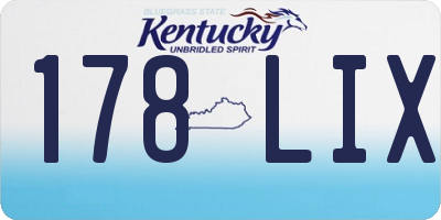 KY license plate 178LIX