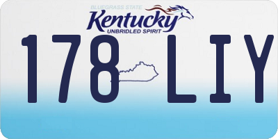 KY license plate 178LIY