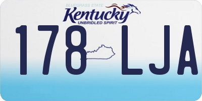 KY license plate 178LJA