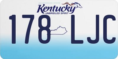 KY license plate 178LJC