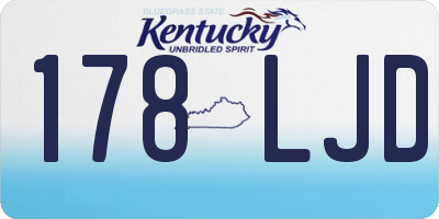 KY license plate 178LJD