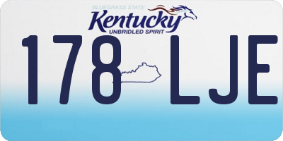 KY license plate 178LJE
