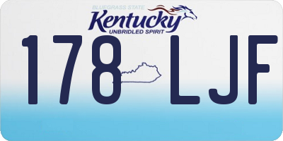 KY license plate 178LJF