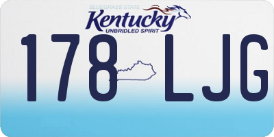KY license plate 178LJG