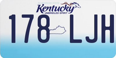 KY license plate 178LJH