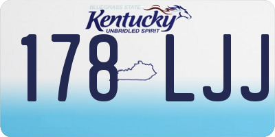 KY license plate 178LJJ