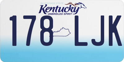 KY license plate 178LJK