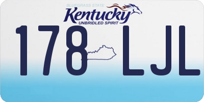 KY license plate 178LJL