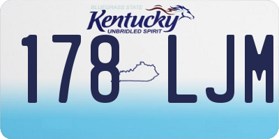 KY license plate 178LJM