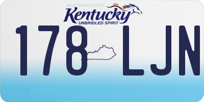 KY license plate 178LJN
