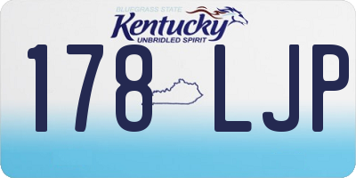 KY license plate 178LJP