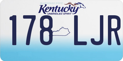 KY license plate 178LJR