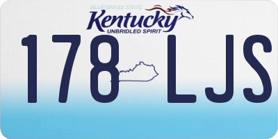 KY license plate 178LJS